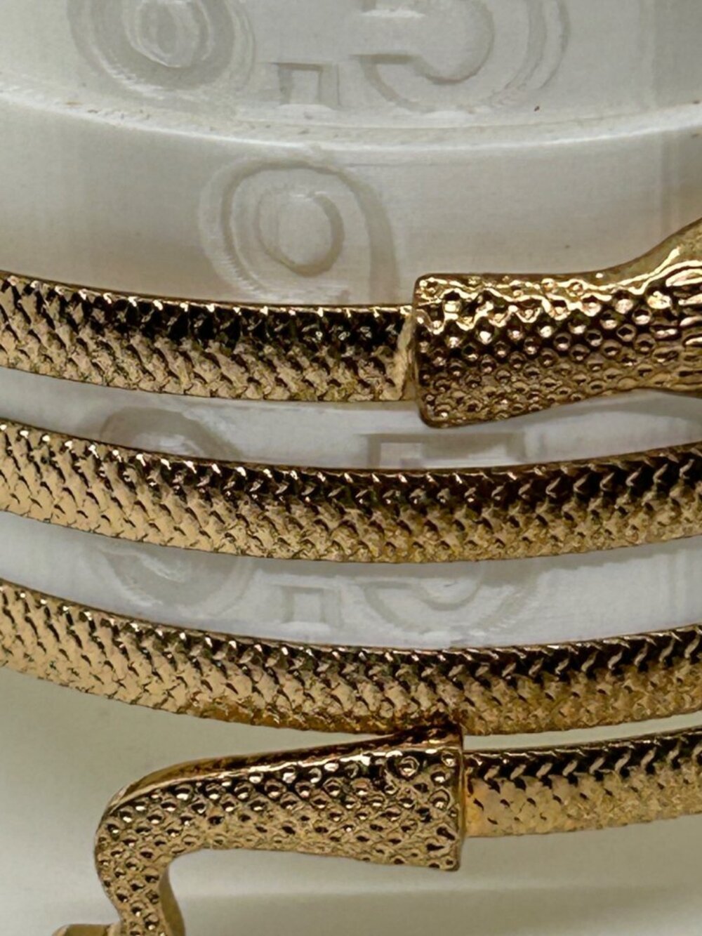 Gold-tone Snake Arm Cuff Spiral Wrap Bracelet Cleopatra Egyptian Medusa Costume - Picture 10 of 12